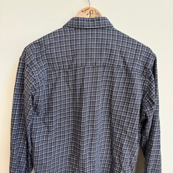 Luchiano Visconti Purple Black Houndstooth Plaid Favorite Shirt Mens Size L - Picture 6 of 14